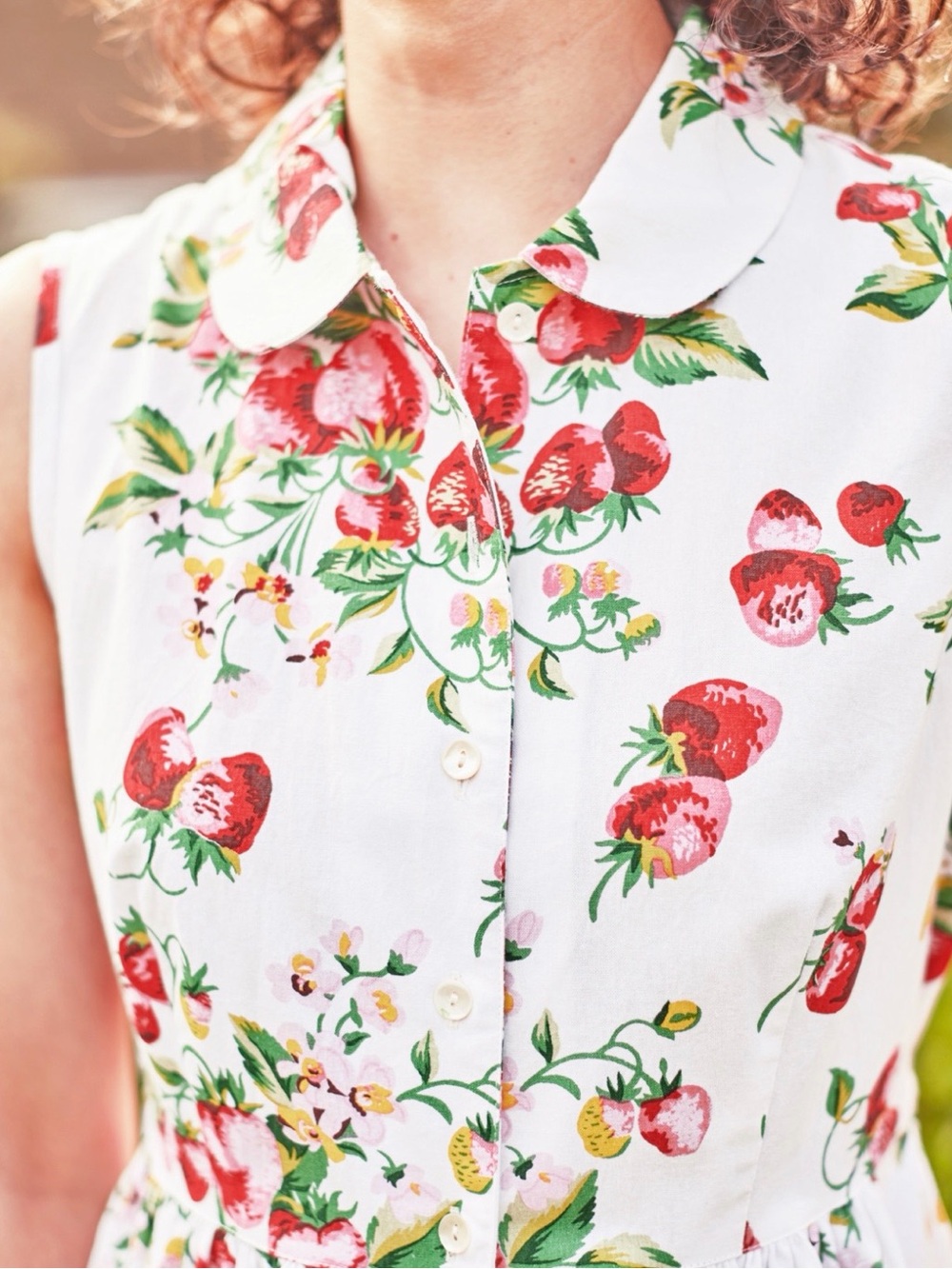 April Cornell Strawberry Porch Dress Modern Prairie Cottagecore pockets Size XL - Picture 3 of 15